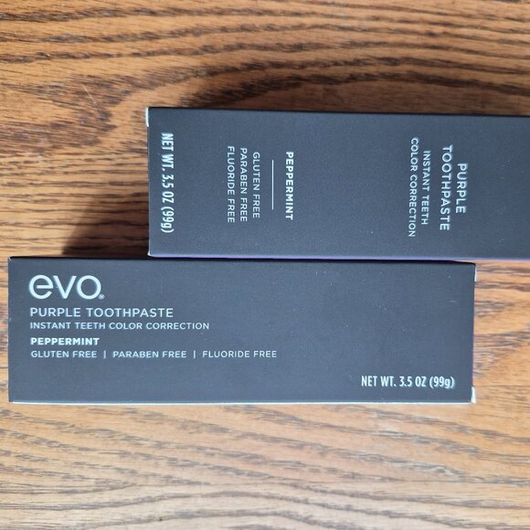 Lot of 4 Evo Purple Peppermint Instant Color Correction Toothpaste 3.5 oz 3/2027 - Picture 14 of 16